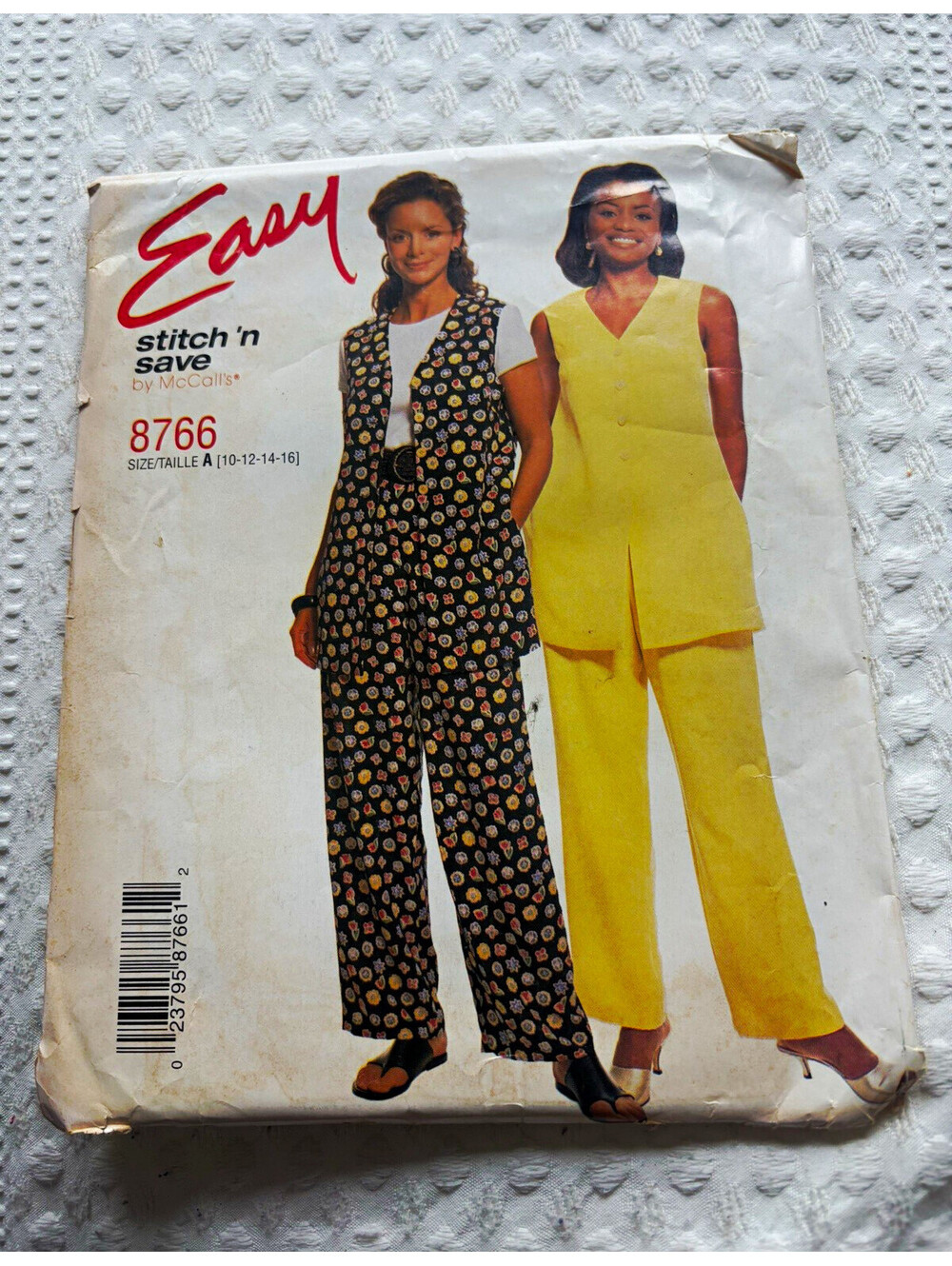 Stitch 'n Save by McCall's 8766 long vest Pants Pattern 10-16 uncut 1990s